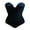 Navy Blue, variant on Genuiskids Women's Velvet Strapless Bodysuit Vintage Sexy Deep V Neck Cross Back Velvet Bodycon Leotard Tops