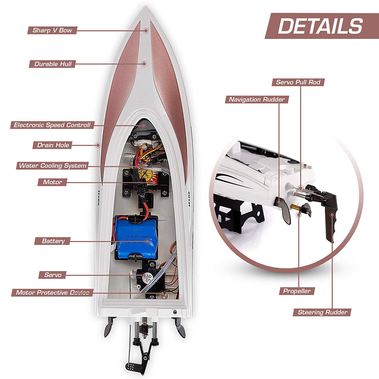 rc boat remote control boat for kids and adults 20 mph speed