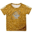 thumbnail image 4 of OOOUM Toddler Girls Short Sleeve T-Shirt Regular Crewneck Glitter Print Tops Modest Fashionable Summer Tees Gold 3-4 Years, 4 of 4