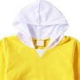 thumbnail image 6 of KPOPLK Kids Halloween Hoodie with Kangaroo Pocket Solid Color Sweatshirt for Boy Girl 5-14 Years(14-15 Years,Yellow), 6 of 6