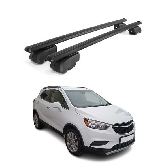 Lockable Roof Rack Cross Bars Luggage Carrier for Buick Encore 2013-2022 Black