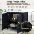 thumbnail image 3 of EUROCO 36" Bathroom Vanity with Sink,Combo Cabinet Set，Bathroom Storage Cabinet,Retro Espresso, 3 of 9