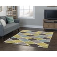 thumbnail image 2 of Linon Trio Tiles Hand Tufted Polyester 5'x7' Area Rug in Gray, 2 of 5