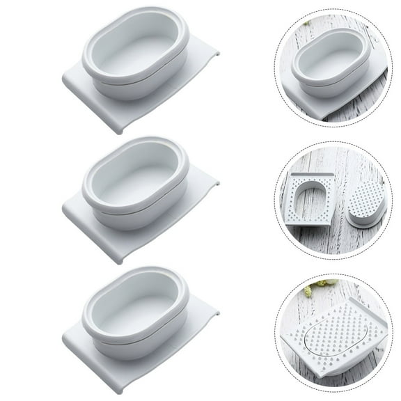 PENIKOKO Food Slicer Finger Guard Hand Protector White PP 3 Pieces Safety Kitchen Tool