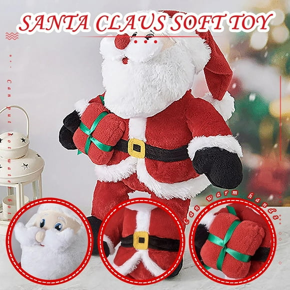 HOARBOEG Kid Toys Santa Claus Can Intervene In A Hand Warming Bag Plush Toy Christmas Gift