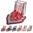 thumbnail image 2 of Women Scarf Satin Printed Square Colorful Soft Lightweight Head Wrap Hair Scarf, 2 of 8