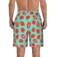 thumbnail image 3 of Kdxio Hand Drawn Strawberry Pattern Mens Casual Shorts - Drawstring Summer Beach Sports Shorts for Men, 3 of 9