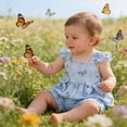 thumbnail image 2 of MEZZALL Girls Floral Sleeveless Vest And Ruffle Shorts Two Piece Outfit Sets Casual Playwear Comfortable Twill Comfortable Kids Clothing Sets Soft Fabric All Day Wear, 2 of 5