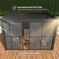thumbnail image 3 of Mirador 111S 13' Outdoor Pergola Aluminum PC Sliding Door w/ Handle, 4 Panels, Charcoal (Not Pergola), 3 of 11