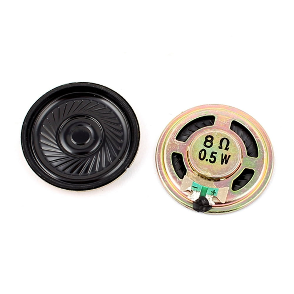 2Pcs 36mm 8 Ohm 0.5W Metal Shell External Speaker Loudspeaker
