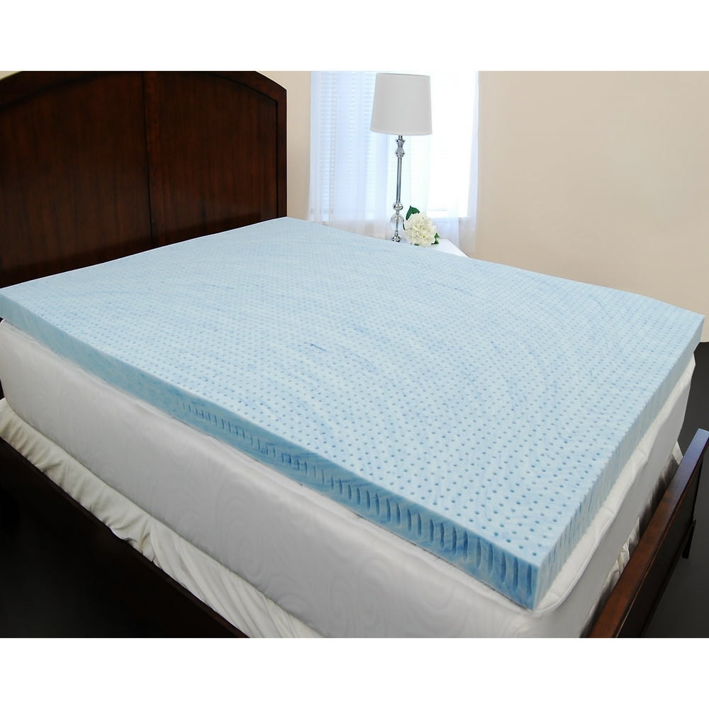 Splendorest 3inch Gel Memory Foam Mattress Topper White Twin XL
