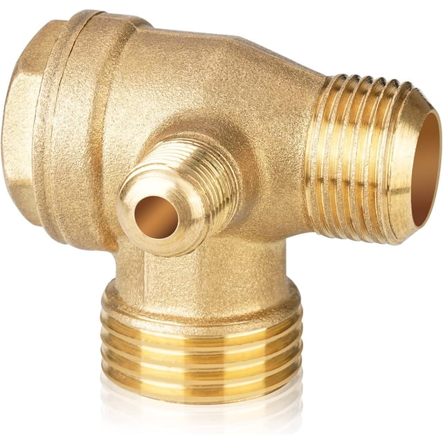 3-Way Brass Check Valve with External Thread - One-Way Air Compressor with Compressor