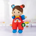 thumbnail image 4 of OUOZZZ Soft Baby Plush Rag Latino Doll for Toddlers, 10 in PP Cotton Brown Rainbow, 4 of 6