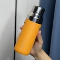 thumbnail image 2 of Xihbxyly Taza de Acero Inoxidable para Guisar, Olla con Aislamiento de Doble Capa, Termo Portátil, Bebidas Frías y Calientes, Ideal para Oficina, Viajes y Hogar, Diseño Ligero, Opciones Naranja y Ver, 2 of 7