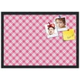 thumbnail image 2 of PinPix 27x19 Custom Cork Bulletin Board Argyle Pink Poster Board Has a Fabric Style Canvas Finish, Framed in Argyle Pink, by ArtToFrames (PinPix-635), 2 of 6