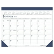 House of Doolittle Recycled Two-Color Refillable Monthly Desk Pad Calendar, 22 x 18, 2018