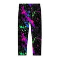 thumbnail image 5 of Riecok Girls Seamless Leggings High Waisted Elasticity Cute Printed Fashion Straight Yoga Pants Black 6 Years, 5 of 5