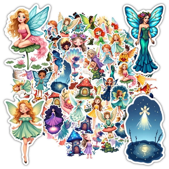 35pcs-50pcs Magical Stickers Kids Stickers Enchanting Stationery Stickers Fantasy Teacher Reward Stickers for Luggage Phone Suitcase