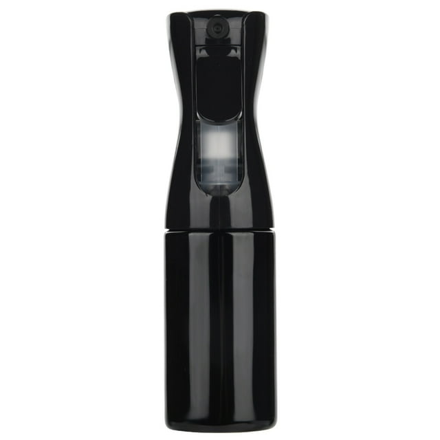Pulverizador de agua recargable para peluquería, botella pulverizadora para barbería, herramienta para el cabello, color negro, L