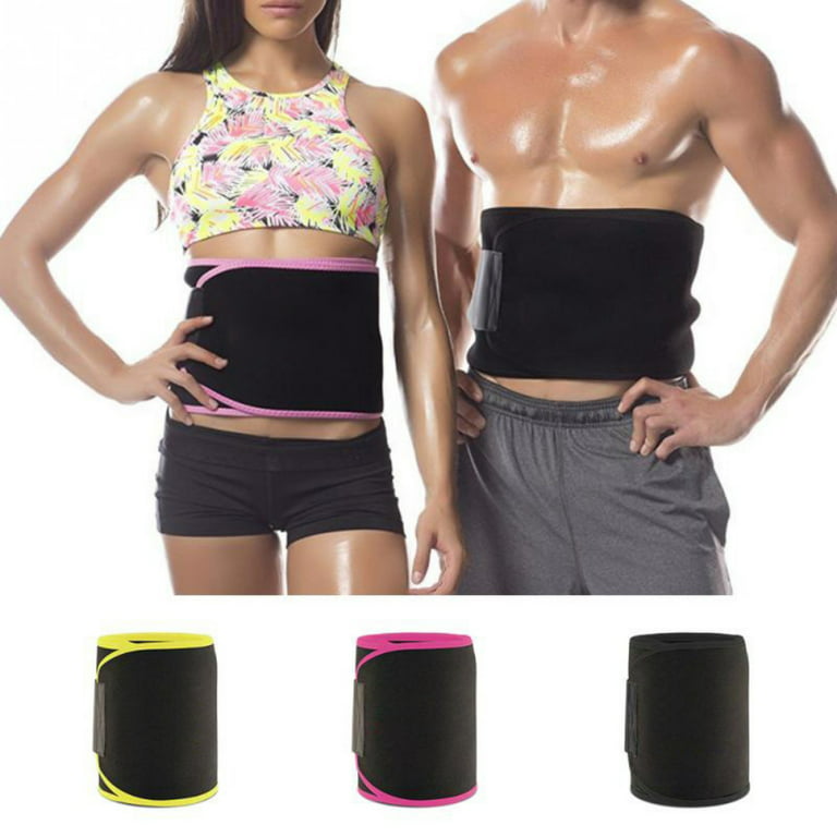 Waist Trimmer Belt Weight Loss Sweat Band Wrap Tummy Stomach Sauna Sweat  Belt Sport Safe Accessories Black XXL