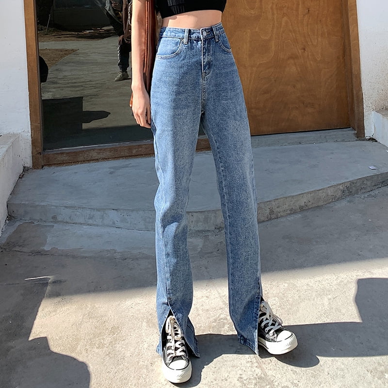 FOLUNSI Flare Jeans Women Denim Pants 