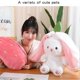 thumbnail image 2 of Rabbits Muppet Toys Reversible Carrots Strawberrys Bunny Pillow Plush Toy Doll for Boys Girls, 2 of 4