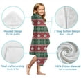 thumbnail image 7 of Red and Green Christmas Snowman Pattern Hooded Bath Towel，50"x30" for Ages 3 To 12 Kids, Quick Dry Lightweight Soft Microfiber Hood Beach Towel Cover Up for Kids, 7 of 7