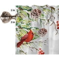 thumbnail image 5 of Winter Christmas Farmhouse Curtain Tier and Valance Set ,3 Piece Rod Pocket Short Window Curtains-24INCH,Truck Snowman Gnome Small Window Treatment Tiers, 5 of 5