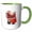 Green/White, variant on 3drose, Nostalgic Mr and Mrs Claus Festive Christmas Couple, 11oz Mug