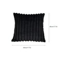 thumbnail image 7 of Faux Long Plush Decorative Throw Pillow Luxury Soft Fluffy Striped Cute Pillow Cushion for Sofa Couch Bed Living Room Home Decor, Black, 7 of 7