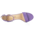 thumbnail image 4 of Sandalias de tiras de tobillo Allegra K Tacón medio de Bloque punta Abierta Morado 39, 4 of 6