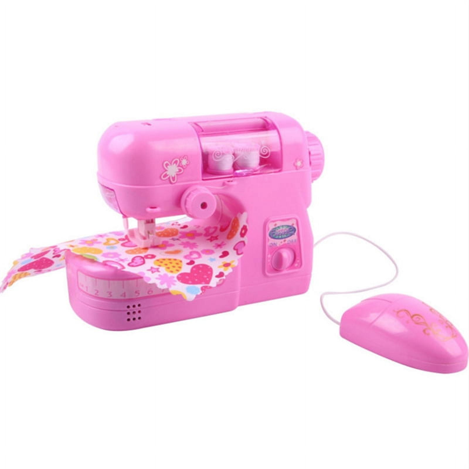Mini Electric Sewing Machine Pretend Play Toy for Kids Children Birthday Educational Toy