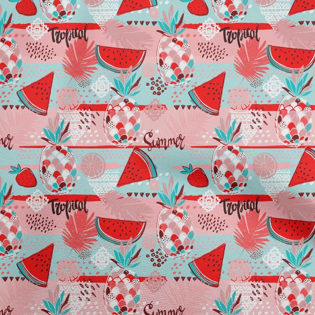 oneOone Cotton Poplin Sky Blue Fabric Tropical Sewing Craft Projects Fabric Prints By Yard 42 Inch Wide