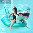 thumbnail image 2 of EIMELI Inflatable Dinosaur Pool Float for Boys Girls Adults 104‘‘ Giant T-Rex Floatie Summer Beach Swimming Pool Inflatables Ride on Party Pool Toys Raft Lounge Kids Tyrannosaurus Rex Toy, 2 of 6