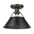 thumbnail image 5 of Golden Lighting 3306-Fm Orwell 10" Wide Semi-Flush Ceiling Fixture - Matte Black / Pine, 5 of 5