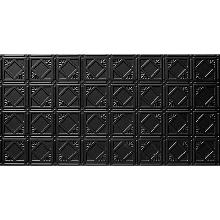 Speciality Patterns - Global Specialty Products Pattern No.207 Tin Style Panel, 2 by 4-Feet, Black