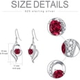 thumbnail image 2 of CACA LADY 925 Sterling Silver Birthstone Dangle Earrings for Women Birthday Anniversary Fine Jewelry for Women, 2 of 5