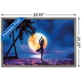 thumbnail image 3 of PD Moreno - Fine Art - Yoga Moonlight Beach Wall Poster, 22.375" x 34" Framed, 3 of 6
