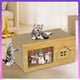 thumbnail image 1 of Tablero rascador para gatos, nido para gatos, multifuncional, de doble capa, tablero de densidad, papel corrugado, resistente a los arañazos, casa para gatos, suministros para mascotas, 1 of 5