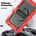 thumbnail image 7 of Dteck Case for Samsung Galaxy Tab A9+/ A9 Plus 11" 2023 SM-X210/X216/X218, Heavy Duty Rugged Full-Body Protective Case with Screen Protector,360° Swivel Stand, Hand&Shoulder Strap Case,Red+Black, 7 of 7