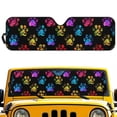 thumbnail image 2 of Yuyamidu Colorful Dog Paw Windshield Sunshade Sun Visor for UV Rays & Heat Protection, Suitable for Wrangler, Compass, Gladiator & Renegade, Accessories for Jeep Wrangler, 2 of 7