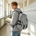 thumbnail image 5 of Tdxkok School Organization,Student Backpack Large Capacity Preppy Style Shoulder Bag Lightweight Travel Daypack for School Outdoor Trend C, 5 of 6