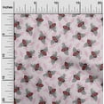 thumbnail image 2 of oneOone Georgette Viscose Light Pink Fabric Floral & Bee Craft Projects Decor Fabric Printed By The Yard 42 Inch Wide, 2 of 6
