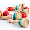 thumbnail image 3 of Wooden Catch Ball, Paddle Balls with String Cup and Ball Game, Mini Wooden Vintage Hand Eye Coordination Educational Toy for Kids Adults, Game Ball Catching Cup Vintage Catch Game, 3 of 4