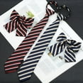 thumbnail image 2 of Corbata masculina con cuello de flores para estudiantes femeninas, a juego con uniforme universitario, estilo a rayas, a cuadros, con cremallera y lazo sin nudos, 2 of 5