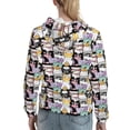 thumbnail image 2 of Hoodies for Women - Halloween Decoration Cartoon Cat Comfrt Colour Drawstring Women'S Fashion Hoodies & Sweatshirts, Fall Outfits Clothes for Women 2024 Pullover with Kangaroo Pocket, 2 of 7