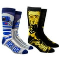 thumbnail image 1 of Star Wars R2-D2 and C-3PO Character Crew Socks 2-Pack, 1 of 3
