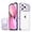 Purple, variant on for iPhone Case,[Compatible with MagSafe] Transparent Crystal Slim with Slide Camera Lens Bumper Protection Cover Clear Soft Shockproof Cover Phone Case (Pink,iPhone 12 Pro)