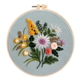 thumbnail image 1 of Kit Punto Cruz Con Bordado Algodón Flores Patrón para Principiantes 30x30cm, 1 of 9