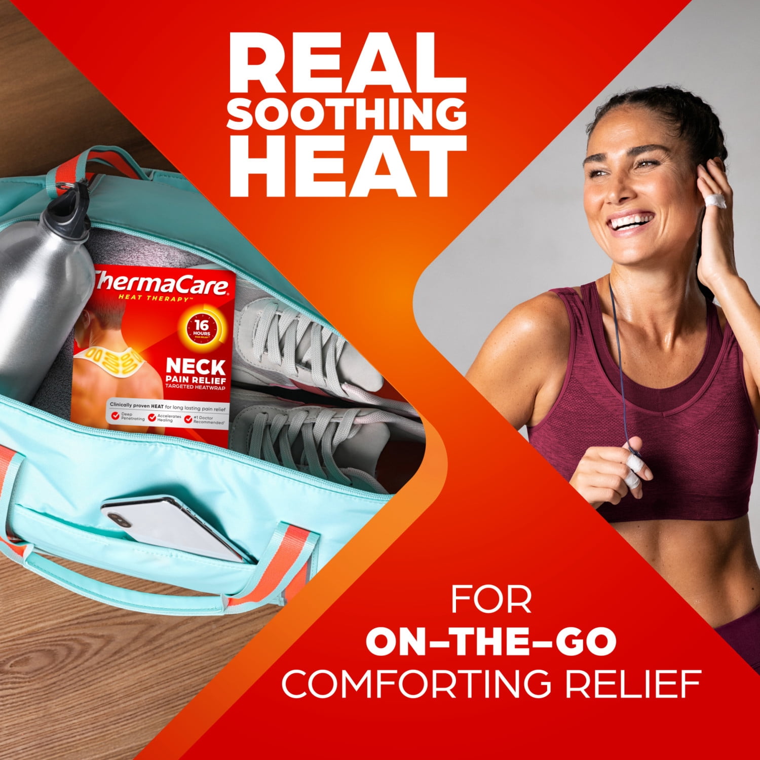 ThermaCare Heat Wraps for Neck, Shoulder, Wrist & Back Pain Relief, 4 Count